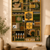 Embercut Studio 7-Layer 3D Nature Mosaic Wooden Wall Art – Forest & Folk Geometric Relief (500 x 355 mm)