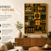 Embercut Studio 7-Layer 3D Nature Mosaic Wooden Wall Art – Forest & Folk Geometric Relief (500 x 355 mm)
