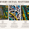 Embercut Studio 7-Layer 3D Saxophone Mandala Wooden Wall Art – Music Lover Statement Piece (700 x 480 mm)