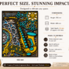 Embercut Studio 7-Layer 3D Saxophone Mandala Wooden Wall Art – Music Lover Statement Piece (700 x 480 mm)