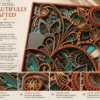 Embercut Studio 10-Layer 3D Paisley Mandala Wooden Wall Art – Bohemian Floral Relief (500 x 363 mm)