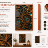 Embercut Studio 10-Layer 3D Paisley Mandala Wooden Wall Art – Bohemian Floral Relief (500 x 363 mm)