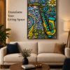 Embercut Studio 7-Layer 3D Saxophone Mandala Wooden Wall Art – Music Lover Statement Piece (700 x 480 mm)