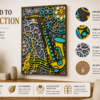 Embercut Studio 7-Layer 3D Saxophone Mandala Wooden Wall Art – Music Lover Statement Piece (700 x 480 mm)